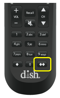 Double Diamond Button on 54.0 remote - the right-most button in the bottom row of the remote