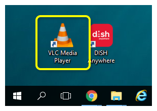shortcut icon for VLC media player on windows desktop