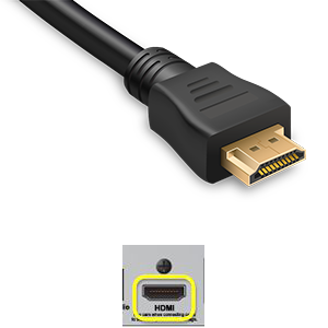 HDMI cable and port