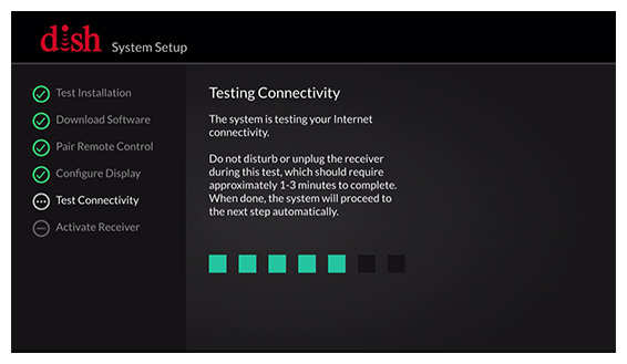 Wally testing for connectivity with status bar