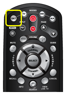SAT button on 40.0 remote