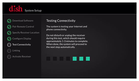 Wired Joey testing for connectivity with status bar