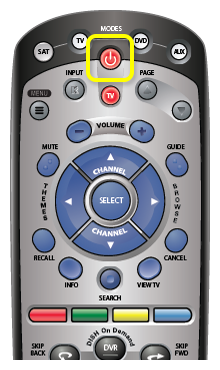Power button on 21.0 remote