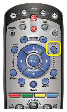 GUIDE button on 21.0 remote