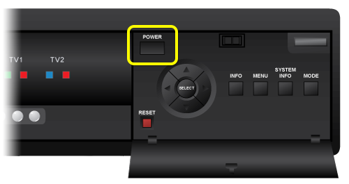 Power button on ViP receiver