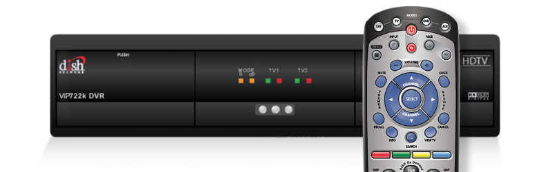 DISH ViP-family receiver with remote control