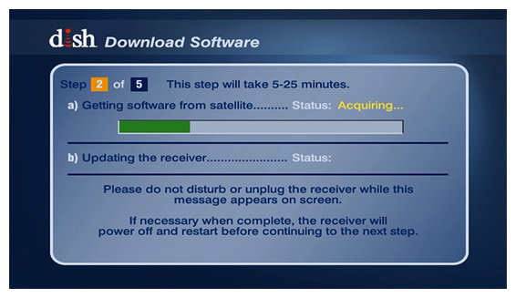 Software Download screen with progress bar
