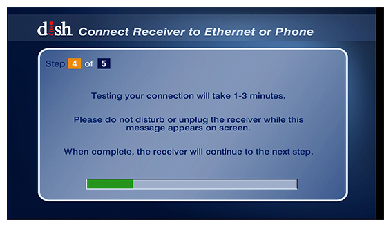 testing for connectivity with status bar