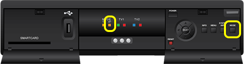 Dual mode indicator light and mode button