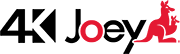 4K Joey logo featuring red kangaroo with a Joey in its pouch
