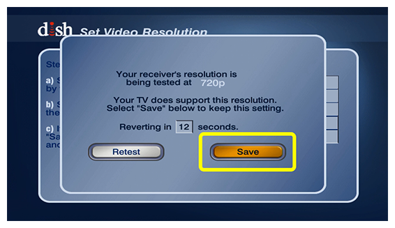 Testing display configuration pop-up with Save button