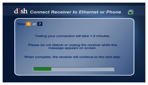 testing for connectivity with status bar